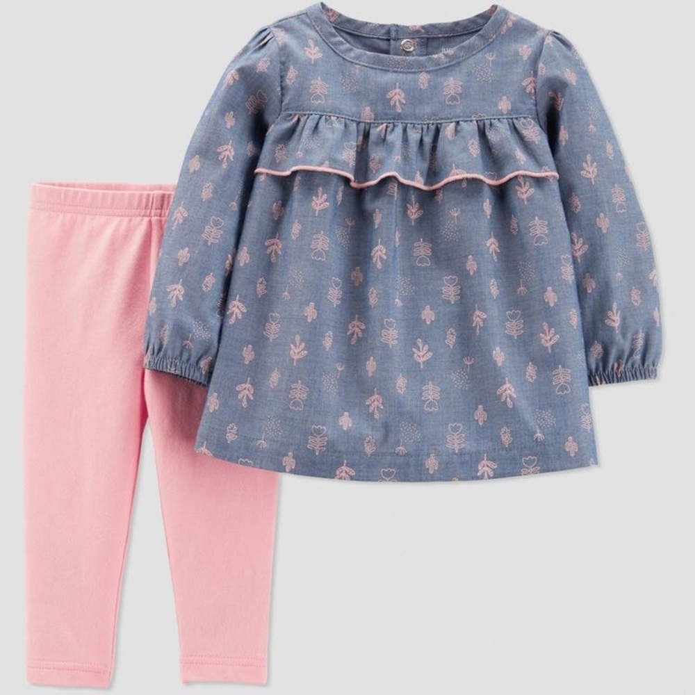 Just One You Carter's 2pc Chambray Cactus 2T